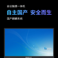 飞显 75英寸会议平板多媒体教学一体机国产麒麟系统触控触摸显示器4K防眩光 FX-LHD75GC1
