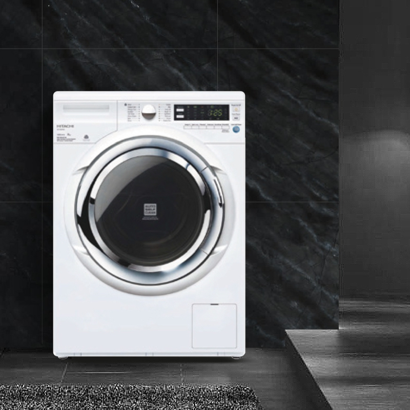 Hitachi/日立 BD-W75AAEC 原装进口 全自动洗脱一体 滚筒洗衣机 7.5KG 90℃筒自洁 净槽 除皱