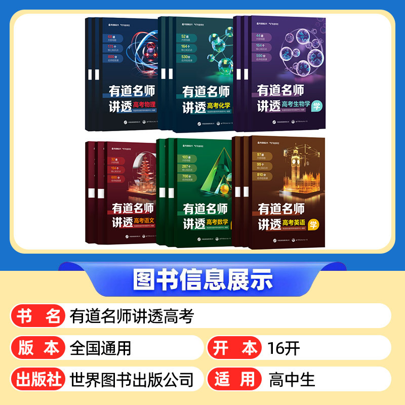 有道名师讲透高考[英语] 全国通用 [正版]2024有道名师讲透高考语文数学英语物理化学生物重点知识归纳专题复习教辅类重