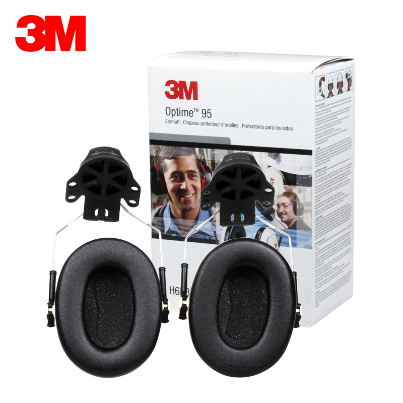3M 挂安全帽耳罩 隔音降噪音防噪音耳罩耳机挂标准安全帽