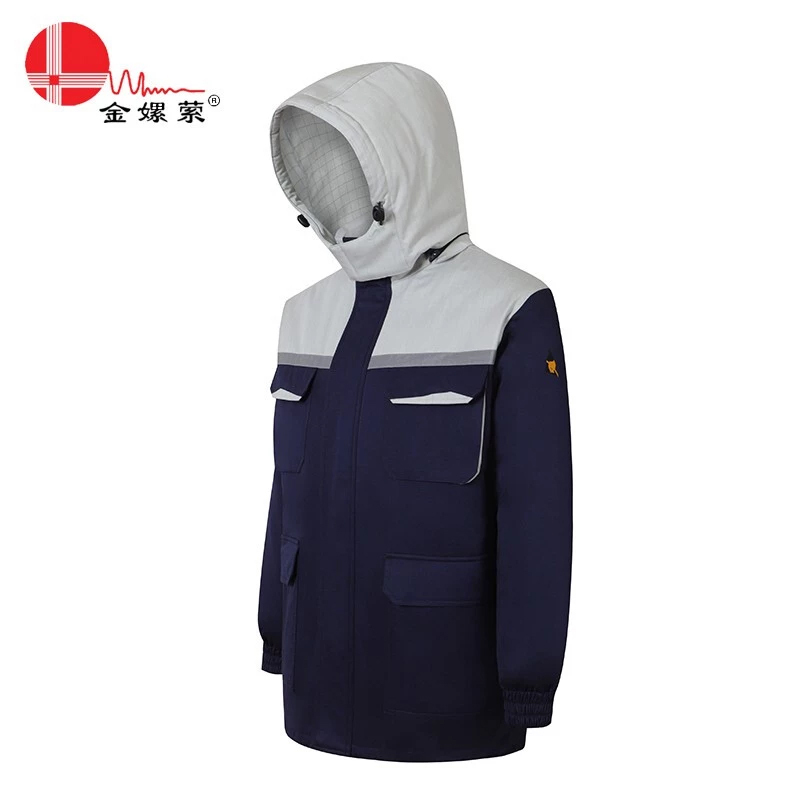 宜虎金嫘萦HYSY1911防静电冬季棉服套装 深蓝色 单位:套