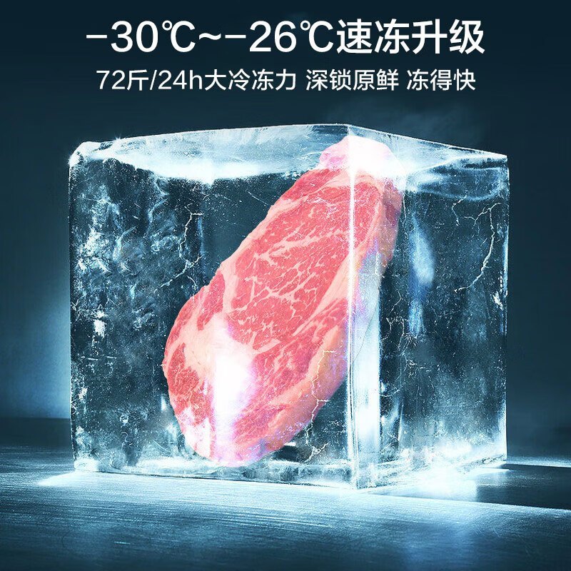 美的(Midea)冰柜卧式大冷冻囤货301升商用家用 大容量冷藏冷冻转换冷柜 卧式冰箱 BD/BC-301KM(E)