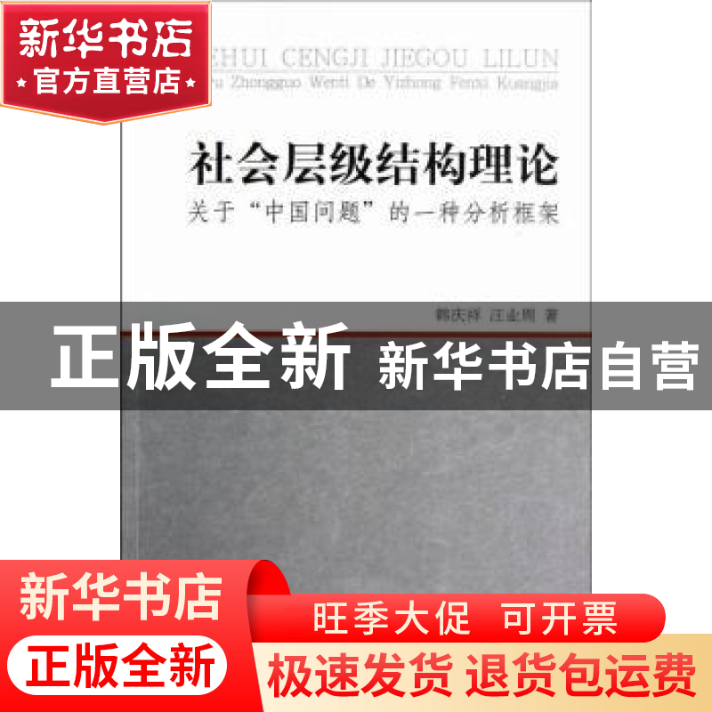正版 社会层级结构理论:关于“中国问题”的一种分析框架 韩庆祥,高清大图