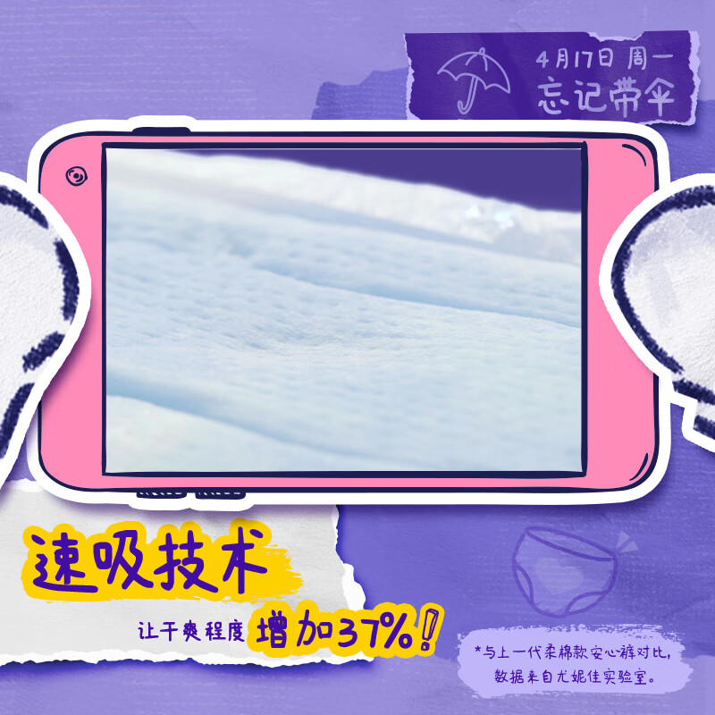 苏菲 超熟睡兔子安心裤 超薄安睡裤 M~L均码5条 适用臀围80-105cm高清大图
