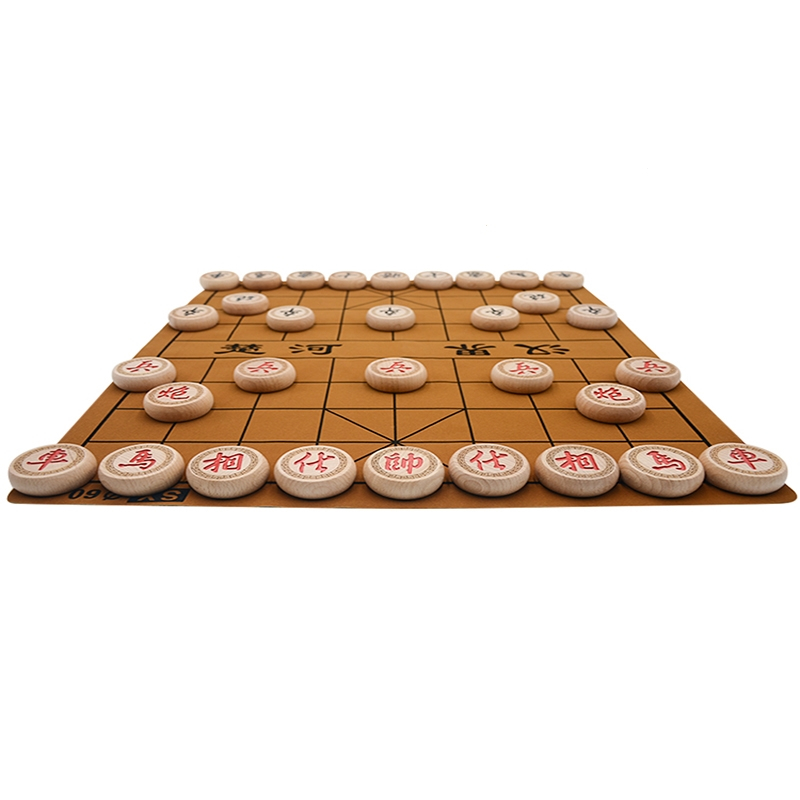 实木象棋闪电客学生成人初学者中国象棋子塑料棋纸皮革棋盘木头象棋