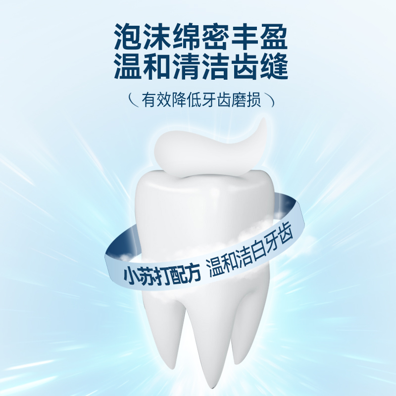 牙博士 小苏打去渍美白牙膏180g*2支装高清大图