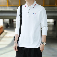 蒙洛里克 男士polo衫2022春季新品棉质翻领长袖T恤男保罗衫SY6031