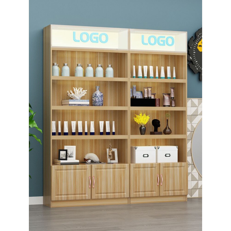 化妆品展示柜陈列柜子展柜美甲货架置物礼品产品展示柜玻璃院高清大图