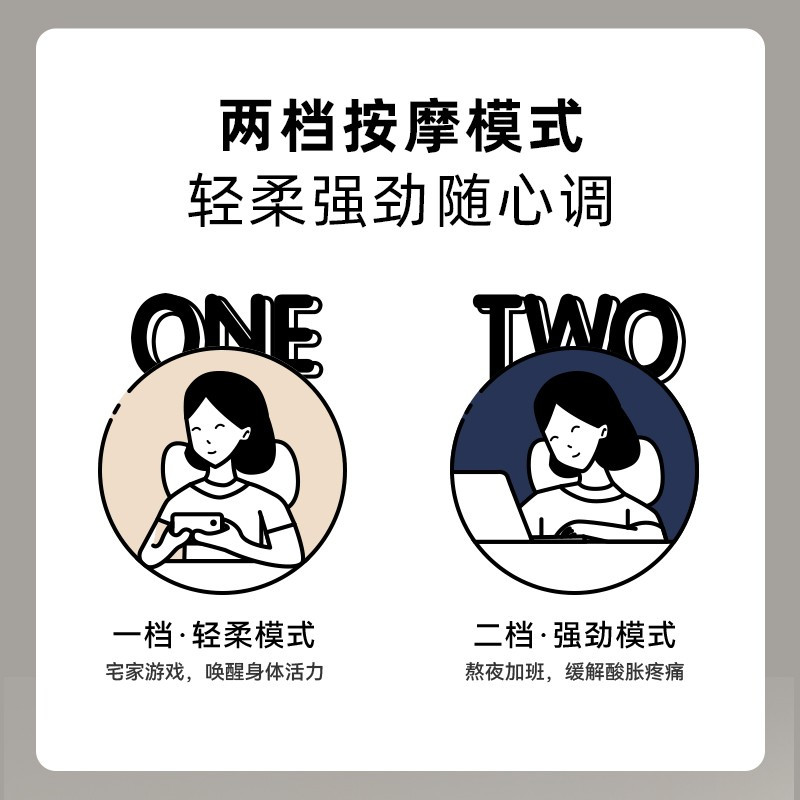 小熊(bear) 颈椎按摩器AMQ-F05D5 颈部按摩仪肩颈脖子按摩枕护颈仪颈椎腰部按摩器热敷无线U型枕