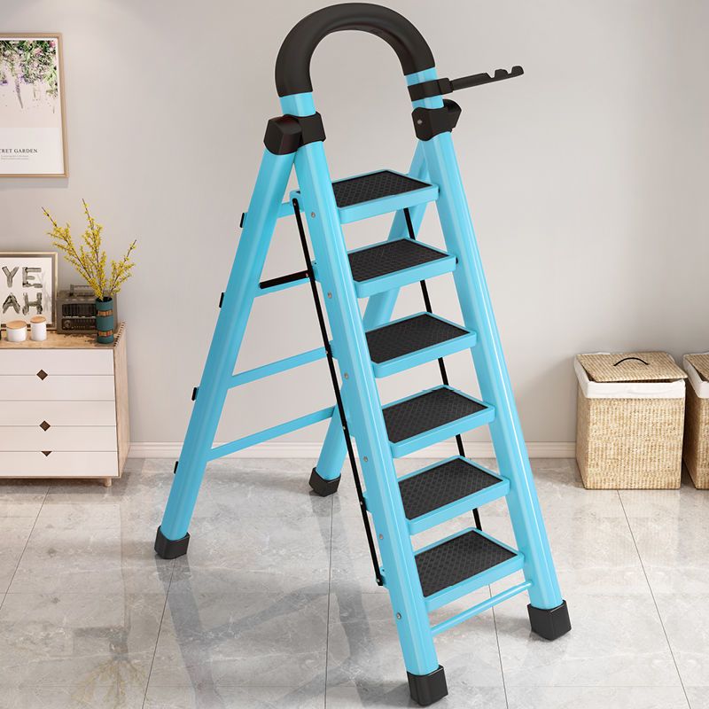 红色二步梯子家用折叠梯子加厚人字梯多功能移动楼梯伸缩登高梯子室内