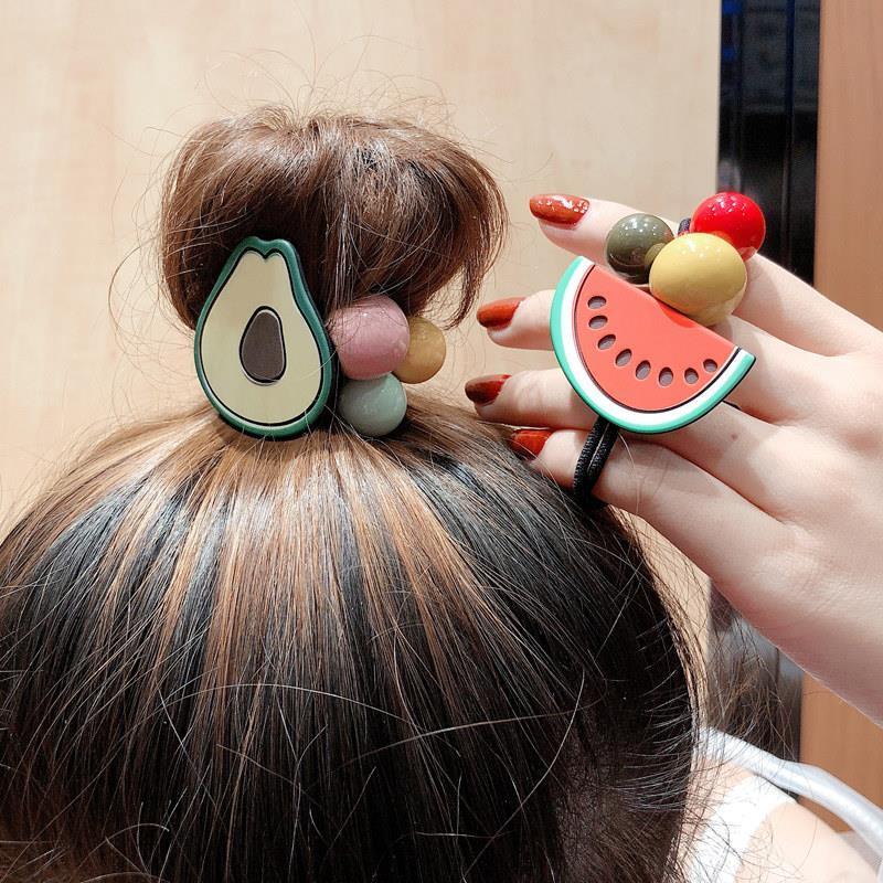 十元三样小清新简约牛油果发绳网红ins甜美少女扎头皮筋头绳头饰西瓜