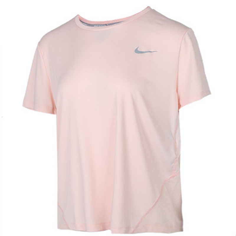 NIKE耐克短袖女宽松透气运动半袖粉色T恤AJ8122-664