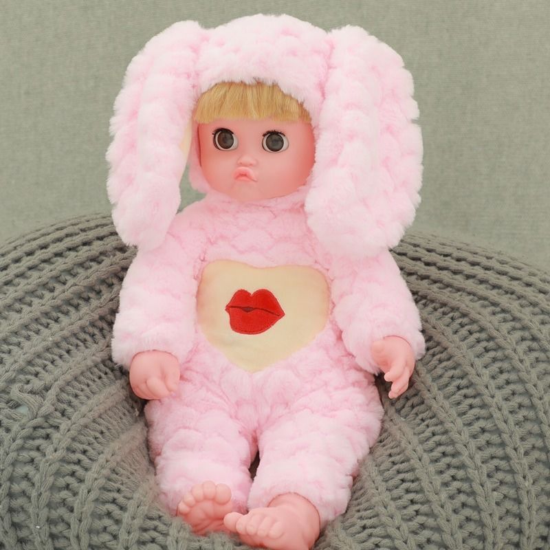 儿童仿真洋娃娃婴儿宝宝毛绒动耳兔智能洋娃娃睡眠布娃娃女孩玩具2701