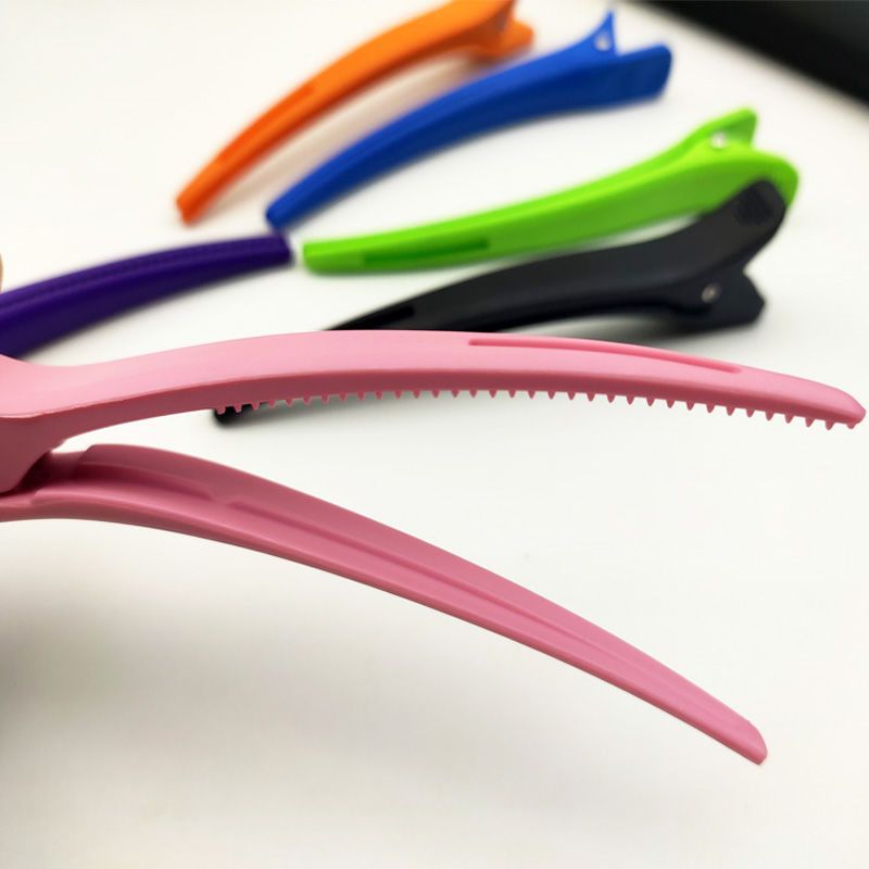 新款理发店专用美发夹子分区夹防滑鸭嘴夹剪发夹子理发工具黑色夹子