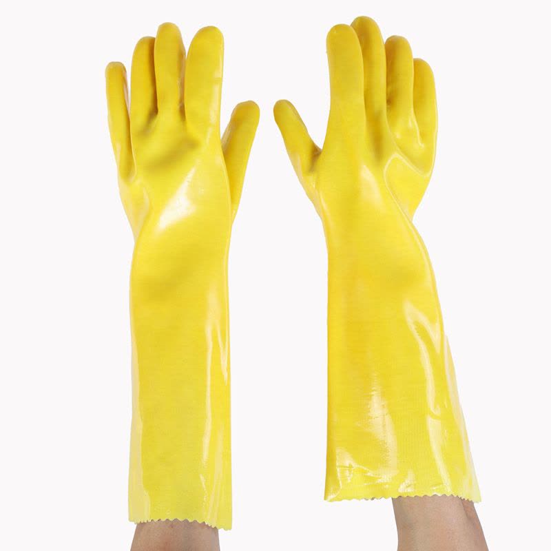 耐适达 防酸防碱防油防热防过敏防静电全棉内衬PVC浸塑手套907/双图片