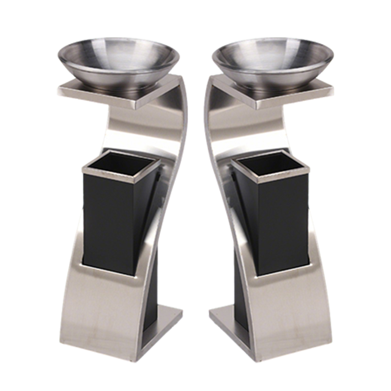 卫未来 酒店垃圾桶 S型砂钢银 个高清大图