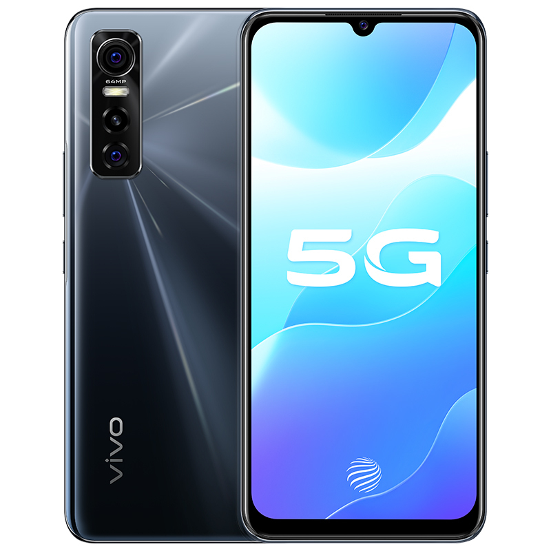 vivo S7e 5G新品手机 8GB+128GB 黑镜 7.73mm旗舰级轻薄机身 6400W超清后置三摄 3200W高清前置超级夜景自拍 33W闪充强续航 双模5G手机