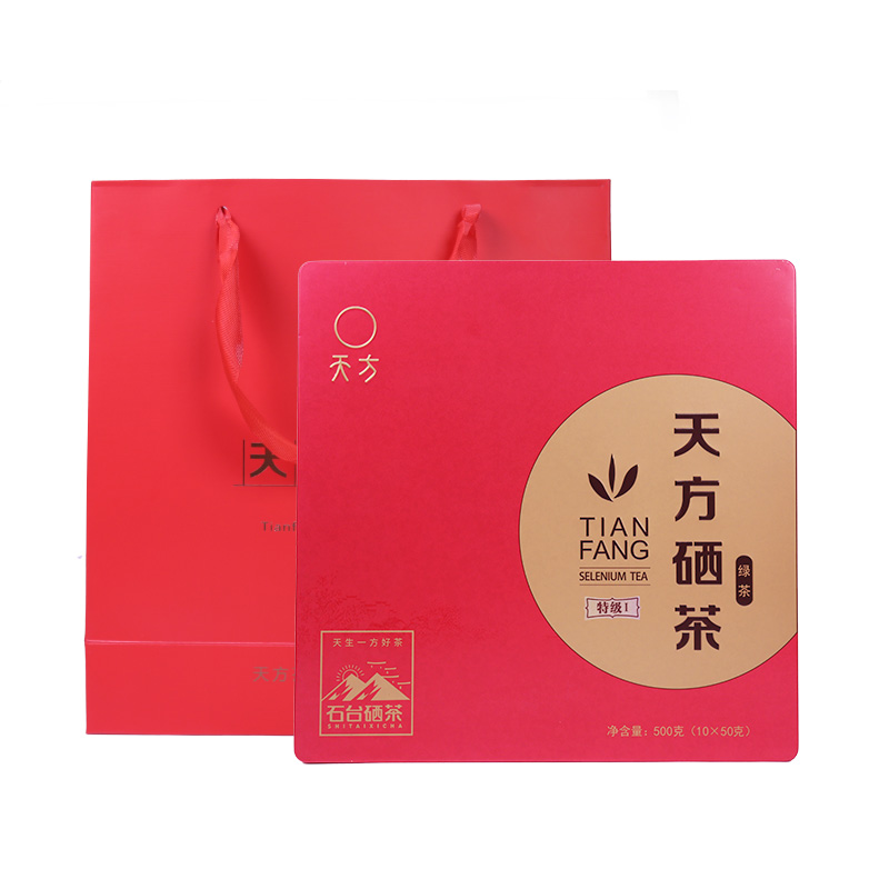 【中华特色】池州馆 2026年新茶春茶 天方500g/盒 明前特级Ⅰ天方硒茶绿茶 茶叶礼盒 石台硒茶 华东