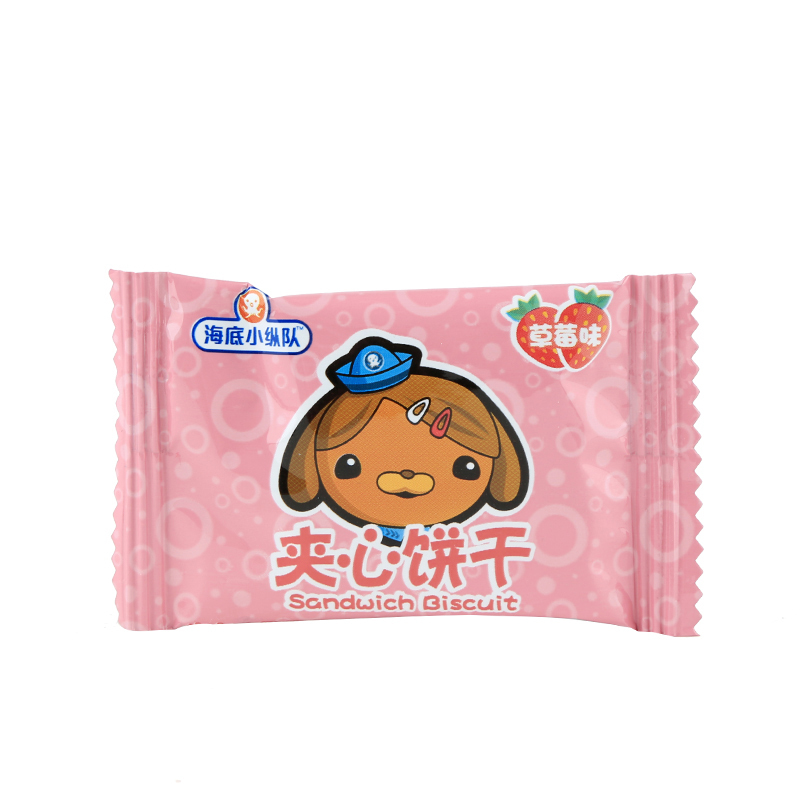 海底小纵队草莓味夹心饼干120克/袋