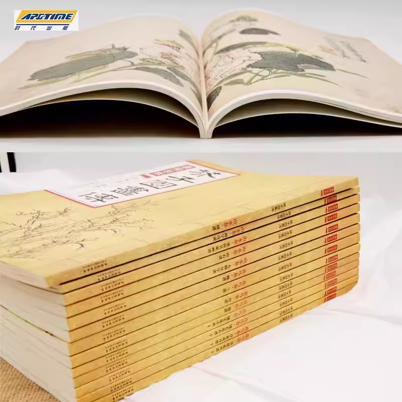 花鸟卷·翎毛花卉谱 上 [正版]13康熙原版芥子园画传临摹 彩色版 草虫花卉谱上/人物谱/画学浅说/草虫翎毛谱 大学国画高清大图