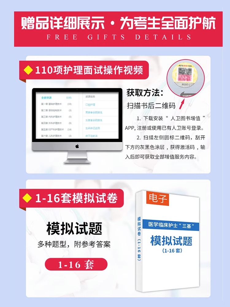 [正版]三基护理书人卫版考编编制考试用书2022基础知识专业护理学书籍2023年24全国临床训练指南题库习题集新版操作三高清大图