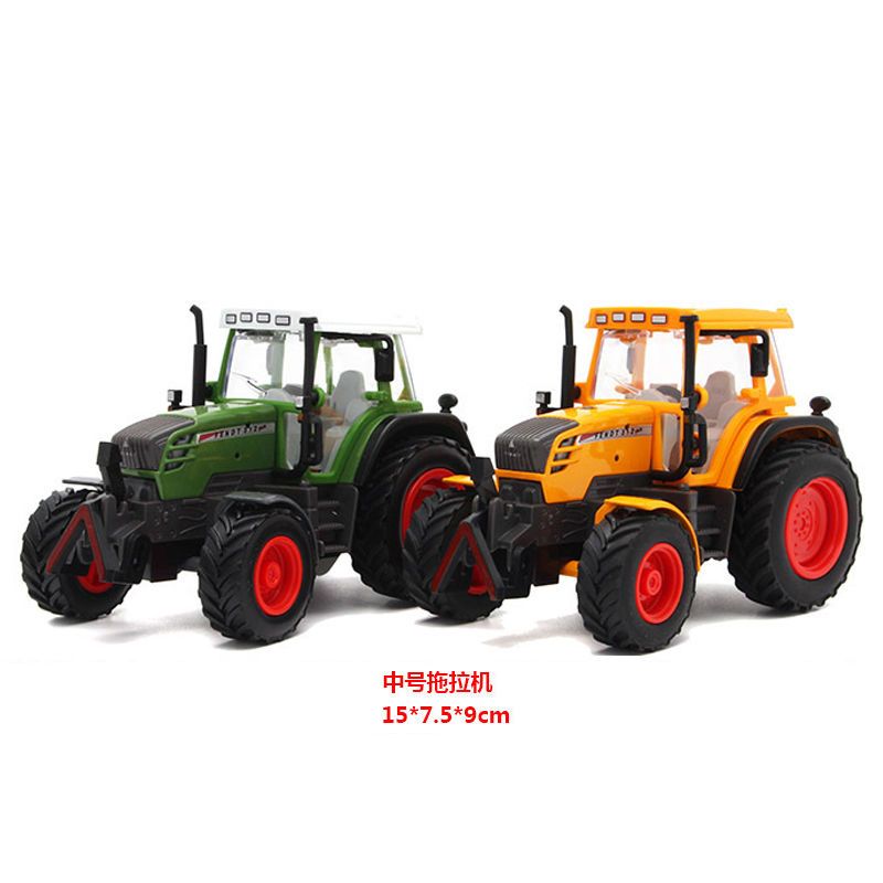 回力拖拉机套装A[三只装-不带声光] 巨无霸仿真拖拉机玩具车农场拖拉机头合金模型金属车模儿童玩具车