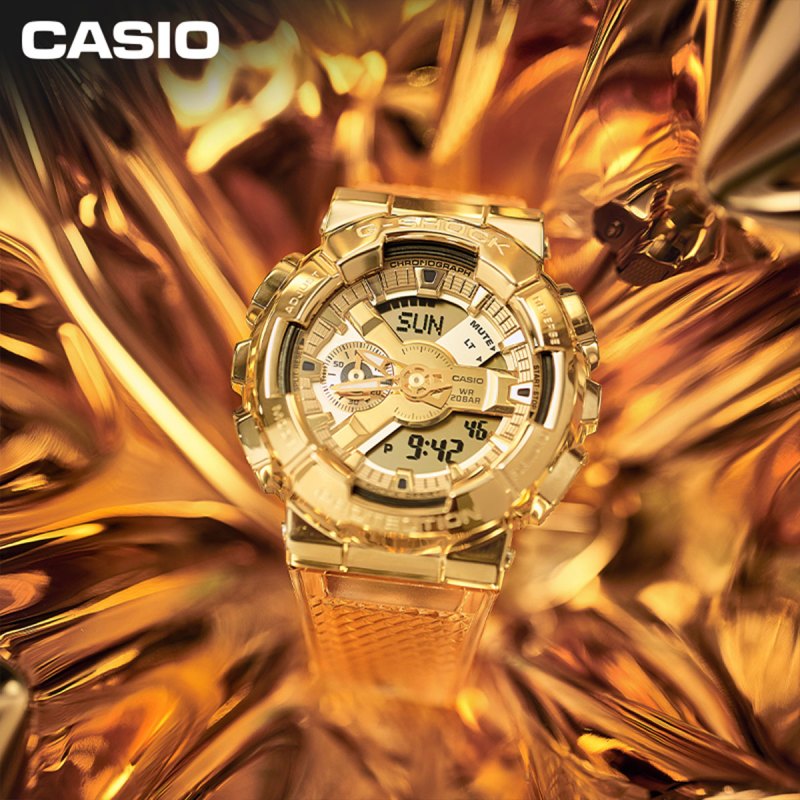 卡西欧(CASIO)G-SHOCK 冰川金系列 时尚男表运动防水手表