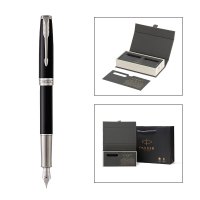 派克(PARKER) 新款卓尔纯黑丽雅白夹墨水笔 办公用品 商务高端经典时尚款 书法练字签字领导老师长辈专用钢笔