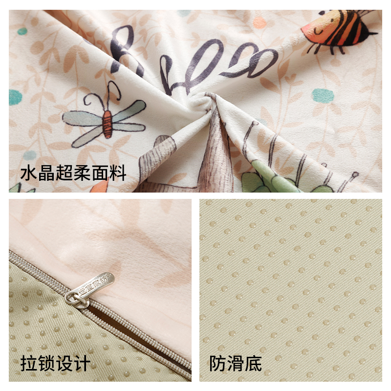 美帮汇冬季绒布印花记忆棉乳胶教室椅子椅垫凳子垫子学生坐垫套(不含芯高清大图