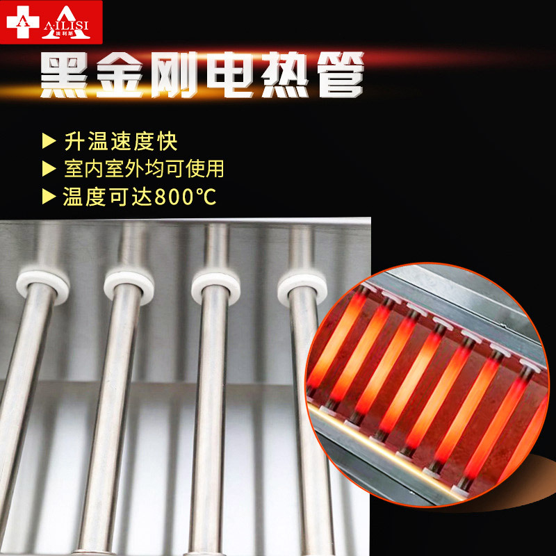 埃利斯（AILISI）D1控22家用商用烧烤炉 商用电烤炉烧烤架烤肉锅无烟铁板烧 多功能摆摊烧烤机