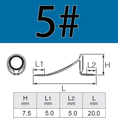 防缠绕双脚导眼不锈钢筏竿双脚导环亚杆过线环鱼竿改竿陶瓷导线环 5#(5个)