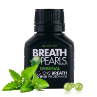 BREATH PEARLS 口气珠香口丸清新口气膳食营养补充剂瓶约会必备装50粒澳洲进口