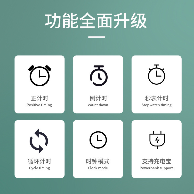 智会兴led电子计时器比赛 ZHX055倒计时秒表 2.3英寸6位[插电款]