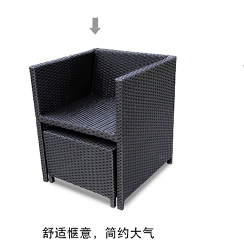 户外桌椅藤椅组合庭院阳台休闲藤编露台室外简约花园防水防晒椅子高清大图