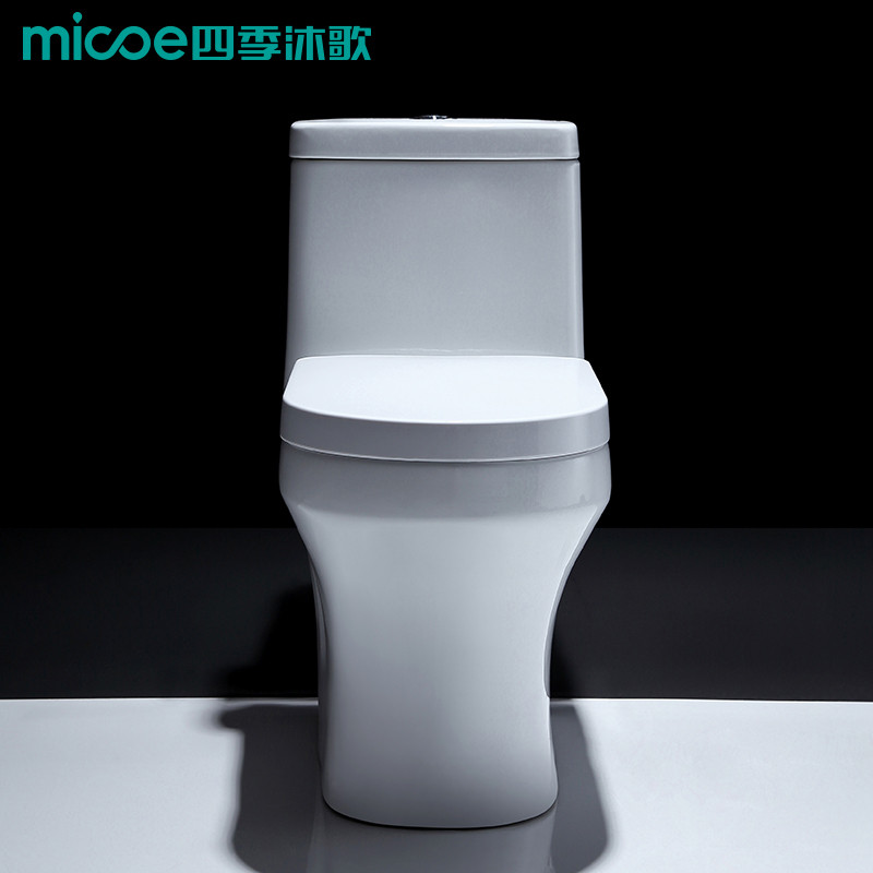 四季沐歌【MICOE】马桶坐便器陶瓷一体节水马桶地排 防臭防堵 自洁釉面 旋涡虹吸式马桶坐便器300MM高清大图