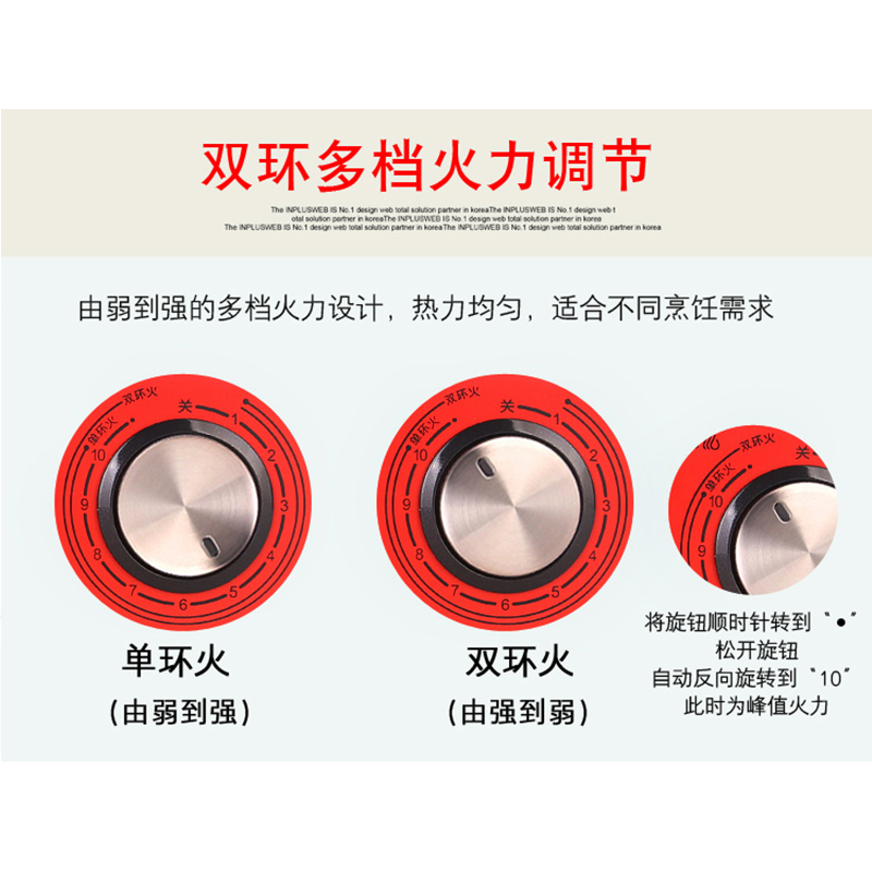 康宁(VISONS)电陶炉WKHS-2KB-RD双圈双旋钮辐热炉 微晶面板不挑锅 10档以上火力可选 家用电陶炉不锈钢色