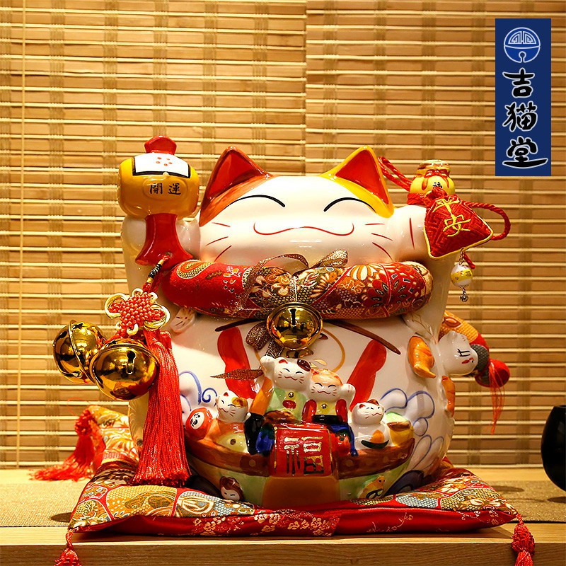 特大号猫 礼品店铺开业摆件 创意家居陶瓷存钱储蓄罐