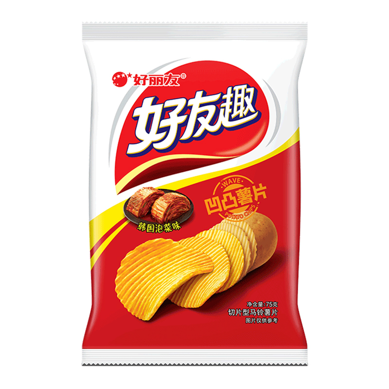 好丽友 薯片 好友趣(韩国泡菜味)75g高清大图