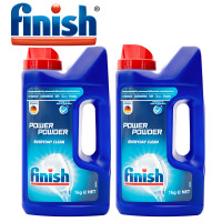 Finish洗碗机专用洗涤粉1k两瓶装西子美的方太碗碟祛除油污粉末污垢清洁剂洗涤剂多种餐具适用光亮碗碟