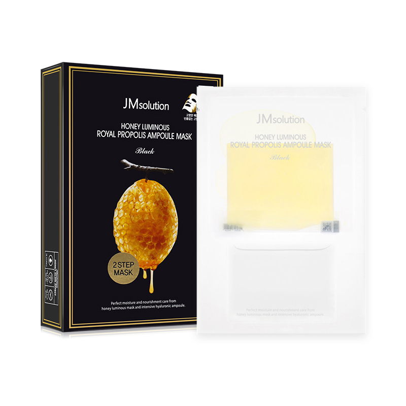 JM solution肌司研莹润蜂胶面膜面贴膜(黑臻版)加赠版 面膜25mLX10EA 精华5mLX10EA