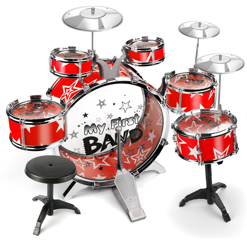 大号儿童架子鼓爵士鼓初学者小孩敲打乐器音乐男宝宝1-3-6岁|大号6鼓3