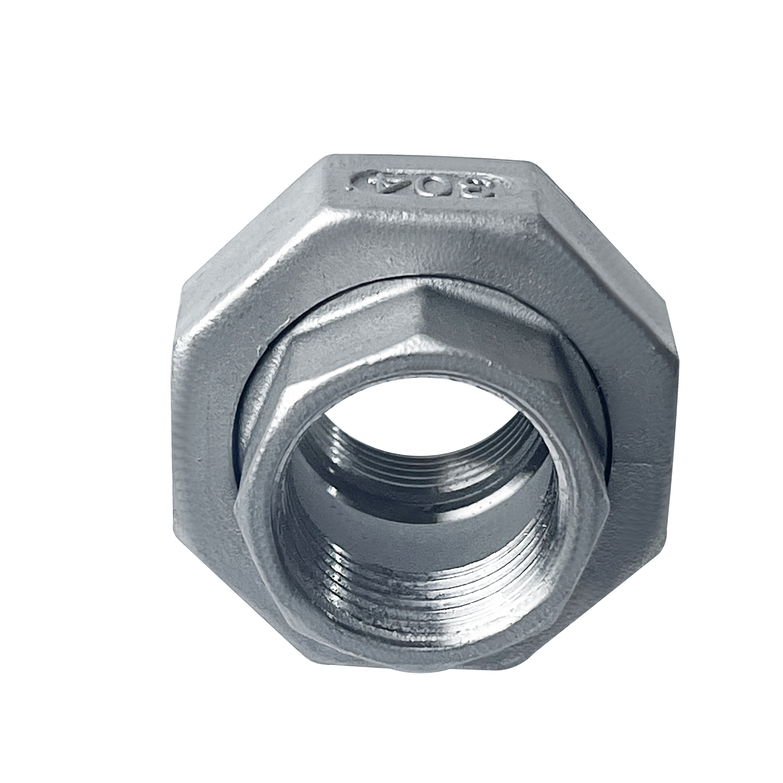 杉外山 304不锈钢内螺纹锥面活接 个高清大图