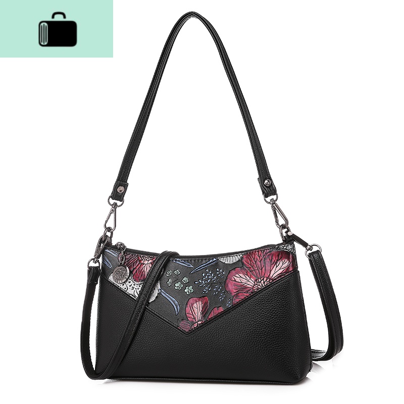 软皮斜挎中老年人奶奶小包包新款2020妈妈中年婆婆大气单肩妇女包NEWLAKE高清大图