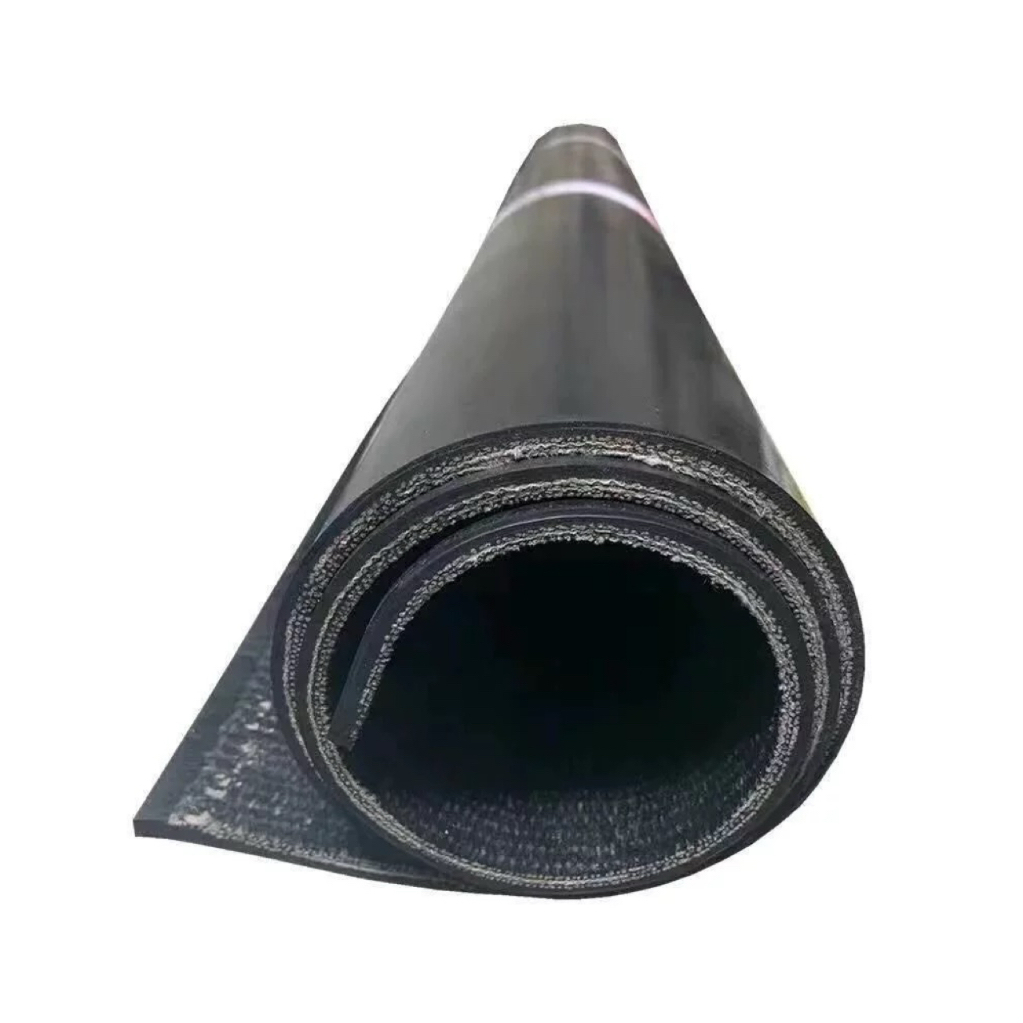 中锦科技 夹布塑胶垫 黑色光面+麻纹面 3mm*1m*1m 平方米