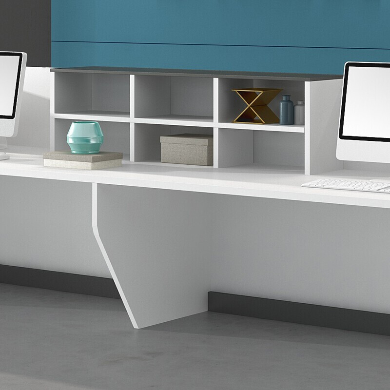 绵冠MIANGUAN前台接待台简约现代咨询迎宾收银台前台办公桌吧台办公室柜台高清大图