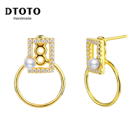 DTOTO 可拆卸两戴设计耳环 时尚个性女士耳饰 925银
