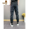 YANXU新款潮牌男士百搭水洗百搭宽松束脚裤韩版宽松痞帅牛仔长裤