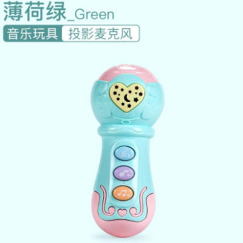 音乐手拍鼓乐器益智早教机摇铃婴儿玩具0-3岁宝宝儿童拍拍鼓玩具 樱花粉(投影音乐吉他)