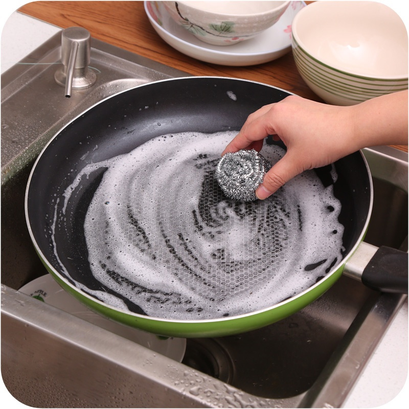 4个装不锈钢清洁球不生锈厨房洗碗钢丝球刷锅刷碗钢丝棉刷k130