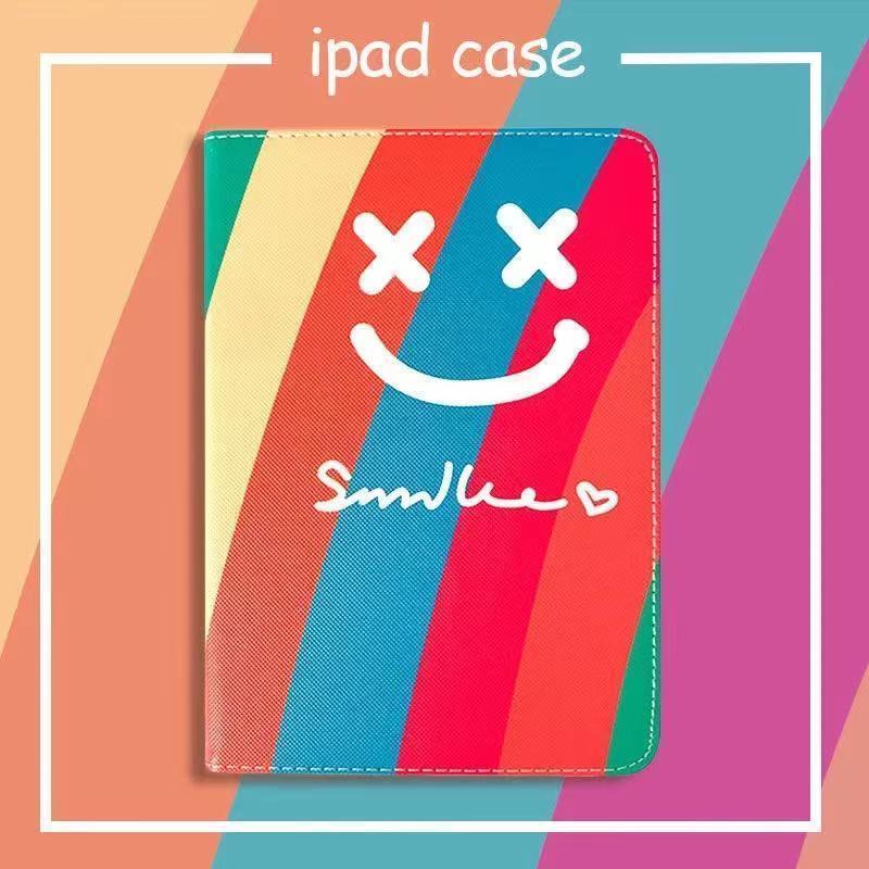 新款2020苹果ipad8保护套10.2寸平板air2mini123壳9.7寸Air3防摔5 彩虹xx脸+钢化膜 其他型